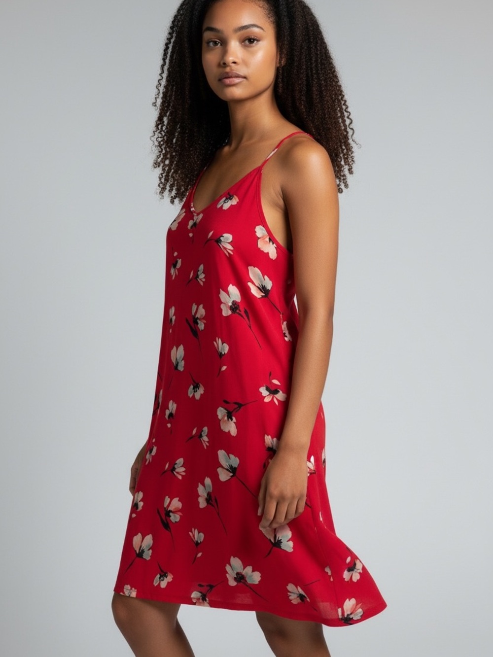 🔥💲Red Floral summer Dress